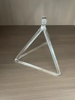 Треугольная Пирамида с Молотком для Звукотерапии, Прозрачный Кристалл кварца, Для пения, Треугольник, 6 дюймов