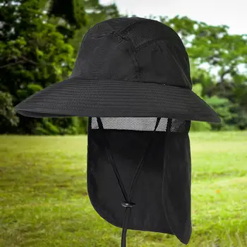 Мужская рыболовная шляпа, полезная, устойчивая к ультрафиолетовому излучению, быстросохнущая, мужская, женская Солнцезащитная шляпа с клапаном на шее для женщин