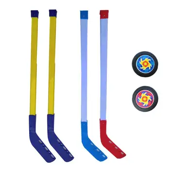 Новые 4шт детские зимние хоккейные клюшки для тренировок ABS 2xSticks 2xBall Зимняя спортивная игрушка подходит для 3-12 лет