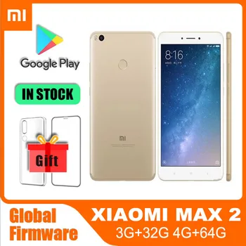 Xiaomi Mi Max 2 6,44 дюйма 4G RAM 64 ГБ 4G LTE 5300 мАч Отпечатков пальцев Android Мобильный телефон Поддержка Google Play