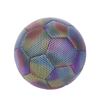 Голографический футбольный мяч - Светится в темноте, светоотражающий, размер 5 - Идеально подходит для детей Простота установки И использования