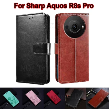 Магнитный Чехол Для телефона Sharp Aquos R8s Pro Case Flip Capas Кожаные Чехлы-бумажники Для Funda Sharp Aquos R8 Pro SH-51D Coque Etui