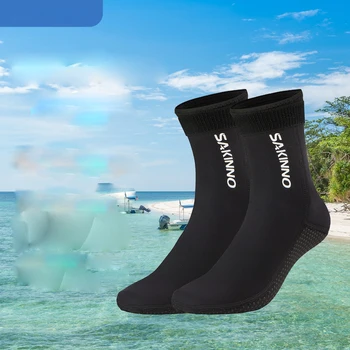 3 мм неопреновые носки для дайвинга, мужские носки для плавания, теплые носки для подводного плавания, для занятий водными видами спорта, длинные нескользящие пляжные носки, пригодные для носки, женские