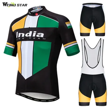 Weimostar 2019 India Pro Велоспорт Джерси Комплект одежды для гоночных велосипедов MTB Гелевая прокладка Защита от ультрафиолета Одежда для горных велосипедов Велосипедная одежда