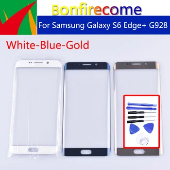 S6Edge + Сенсорный Экран Для Samsung Galaxy S6 Edge + Edge Plus G928 G928F Сенсорный Экран Передняя Панель Стеклянная Линза ЖК-Дисплей Внешнее Стекло 5,7