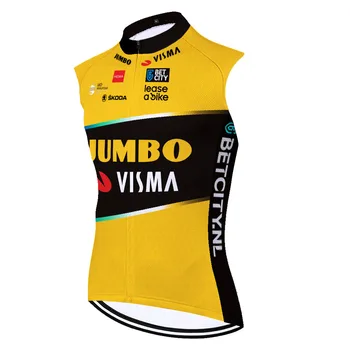 2024 без рукавов Jumbo visma велосипедный жилет для велосипедных гонок ropa ciclismo hombre verano быстросохнущая велосипедная рубашка
