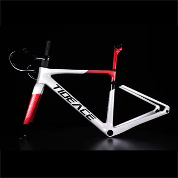 Сверхлегкая рама для шоссейного велосипеда из углеродного волокна, сверхлегкая рама для гоночного велосипеда, допускающая покраску на заказ 700C
