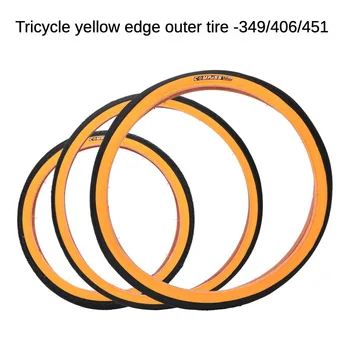 Внешняя шина для складного велосипеда COMPASS 20*1.3/1.35 16*1.3 Внешняя шина для велосипеда для мотокросса с желтым краем 349 406 20-дюймовая деталь 451 RetroGym