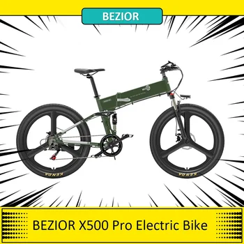 Электрический велосипед BEZIOR X500 PRO 500 Вт Мотор 10,4 Ач Аккумулятор 26*1,95 Дюймовая Дорожная Шина Складной Горный Электровелосипед Максимальная скорость 30 км/ч