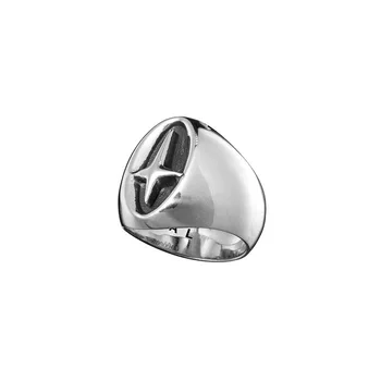 Модное Уникальное Кольцо с четырехконечной звездой на палец В стиле Панк, крутое Мужское Женское Кольцо в стиле хип-хоп, ювелирные аксессуары
