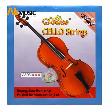 Струны для виолончели Alice A803, стальной сердечник, никель-серебряная обмотка, 1-4 струны