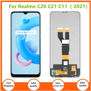 6,5 дюймов Для Realme C21 RMX3201 Для Realme C20 RMX3063 Замена экрана дисплея Для Realme C20 C21 C11 2021 ЖК-дисплей