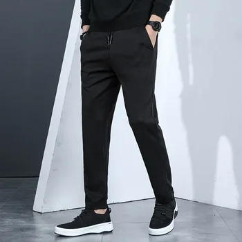 2023 Новые мужские Весенне-осенние спортивные Повседневные укороченные брюки Эластичные защитные брюки Длинные брюки
