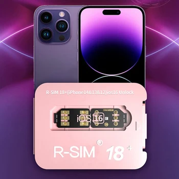 Для R-SIM18 + Двухчиповая Карта Автоматической Разблокировки процессора Наклейка На Sim-карту Для Iphone 14 ~ 6 Серии 5G Версии IOS16 RSIM