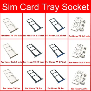 Адаптер для держателя лотка для памяти и SIM-карты для Huawei Honor 7A Pro 7APro RU Запасные части для устройства чтения sim-карт