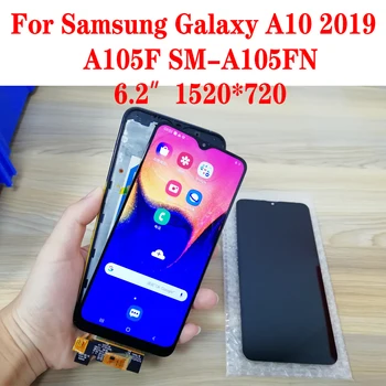 Для Samsung Galaxy A10 ЖК-дисплей С рамкой A105 Дисплей SM-A105F/DS SM-A105FN/DS A105G A105M ЖК-экран Сенсорный Дигитайзер В сборе 5,2