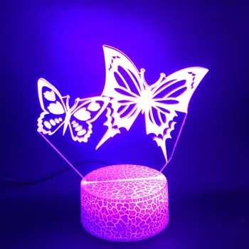 Лампа-бабочка Nighdn Светодиодный ночник для детей с 7 сменами цвета USB Настольная прикроватная лампа Детский ночник на День рождения Рождественский подарок