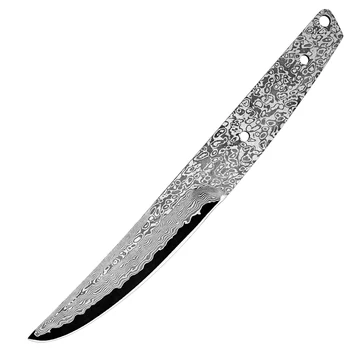 Пустое лезвие из Дамасской стали, принадлежности для изготовления ножей ручной работы, Острое лезвие тактического охотничьего походного ножа с фиксированным лезвием