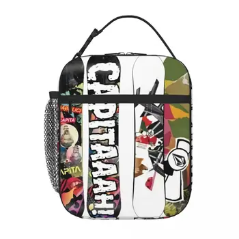 Фирменная сумка для ланча Snowboard, ланч-боксы, симпатичная сумка для ланча, термосумка-холодильник