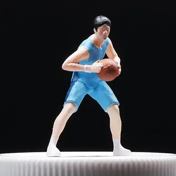 Фигурки людей 1/64, модель крошечных людей, фигурки мальчиков-баскетболистов для сцены DIY