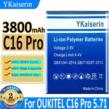 YKaiserin 3800 мАч Батарея C 16 Pro для OUKITEL C16 Pro C16Pro 5,71 