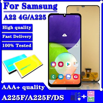 Тест для Samsung A22 4G A225F A225F/DS A225 Запчасти Для Ремонта Дигитайзера с Сенсорным экраном Samsung A225 Display