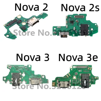 Новый USB Порт Для Зарядки Док-станция Зарядное Устройство Разъем Платы Гибкий Кабель Микрофон Для Huawei Nova 2 2s 3 3e 3i 4 4e 5 5i Pro 5T 5Z 6se Plus Lite
