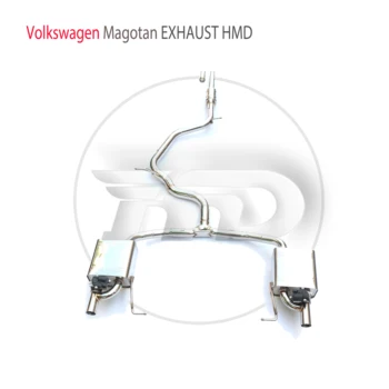 Производительность выхлопной системы HMD из нержавеющей стали Catback подходит для автомобильного клапана Volkswagen Magotan Passat, глушителя