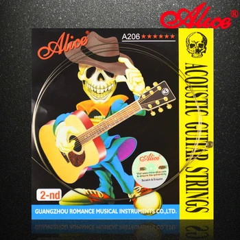 Alice A206 Cuerdas Guitarra Acustica Гитарные Струны 1 2 3 4 5 6 Струнный набор Струны для Акустической Гитары Guitarra Аксессуары для гитары