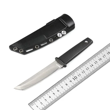 Нож с фиксированным лезвием, Острый стальной открытый прямой нож ручной ковки, походный оборонительный, тактический, для выживания, портативный охотничий нож