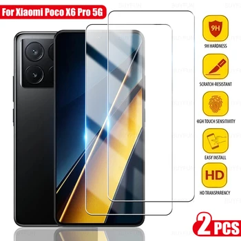 2 шт. Закаленное Стекло Для Xiaomi Poco X6 Pro 5G Xiomi xaomi PocoX6 X6Pro Передняя Пленка poko pocco poxo X 6 6pro Протектор Экрана