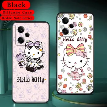 Мягкий чехол с рисунком Hello-K-Kitty Для Xiaomi Redmi Note 12 Pro Plus 5G 12S 11 10 Pro 11S 10S 9 8 Pro 9S 7 8T Чехол для телефона Задняя Крышка