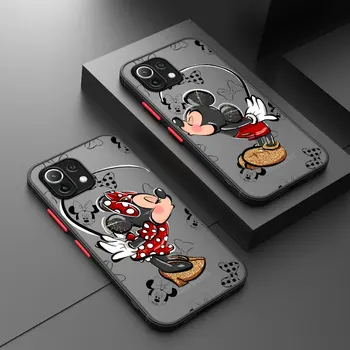 Чехол-Скраб На Ощупь Для Xiaomi Poco X3 NFC 13 Mi 12 11 11T Lite X4Pro M5 9T 10T Pro C40 Чехол Для Телефона Cute Disney Mickey Minnie