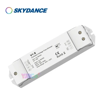 Skydance одноцветная светодиодная лента Постоянного Напряжения Переменного Тока Push-Dim Dimmer V1-S 12V 24V Симисторный затемняющий монохромный контроллер освещения
