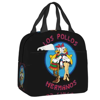 Los Pollos Hermanos Во все тяжкие, Термоизолированная Сумка для ланча, Женский Портативный контейнер для ланча для школьного хранения, коробка для Бенто с едой