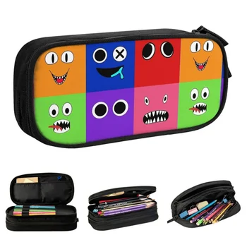 Пенал Rainbow Friends, Новая сетка с изображением персонажей видеоигр, коробка для ручек, сумка для школьных принадлежностей для девочек и мальчиков Большой емкости, подарок