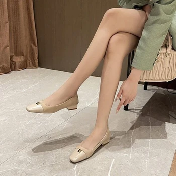 Женская обувь Простая и удобная для отдыха на Таймс-сквер со светлым носком Однотонная офисная Профессиональная банкетная на каблуке