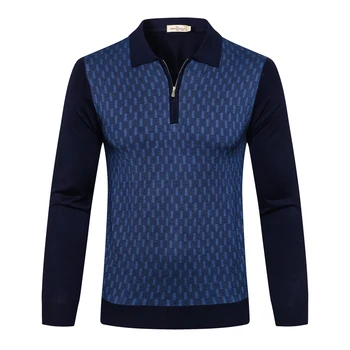 Шерстяной свитер BILLIONAIRE SIJITONGDA мужской 2024new теплый эластичный принт, удобное высокое качество, большой размер M-5XL