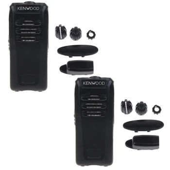 Комплект для ремонта корпуса 2xReplacement Case + Ручки Подходит для Kenwood NX340 NX240 Передний Корпус Отремонтированного Радиоприемника Dropship
