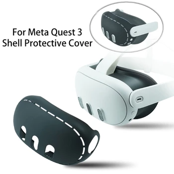 Силиконовый защитный чехол для шлема Meta Quest 3, защитная крышка для гарнитуры, аксессуар для защиты