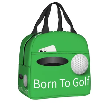 Сумка для мяча для гольфа Born To, женский термоохладитель, Изолированный контейнер для ланча, для детей, школьной работы, еды, сумок для пикника