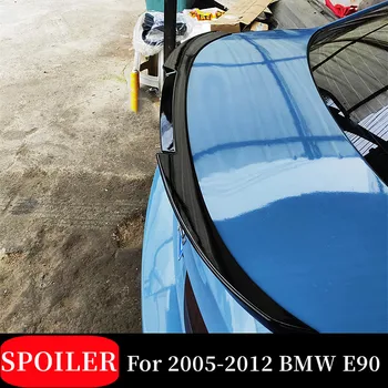Для 2005-2012 BMW 3 Серии E90 320i 318i 325i 330i M4 Стиль Обвес Черный Карбоновый Задняя Крышка Багажника Автомобиля Спойлер Крылья Аксессуары