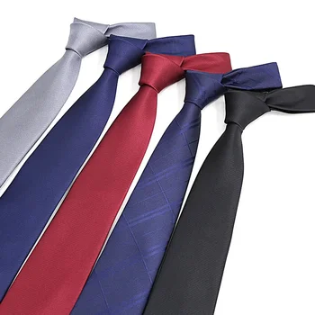 Оптовая продажа Мужской галстук для костюма из водонепроницаемого полиэфирного материала, свадебный подарочный галстук, мужские однотонные вечерние аксессуары для галстуков на шее