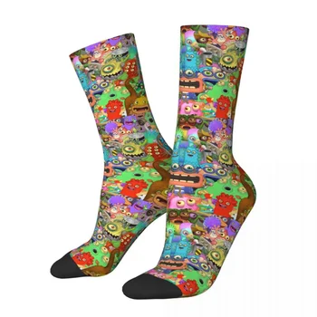 Зимние теплые крутые Женские Мужские носки для музыкальных игр My Singing Monsters, нескользящие носки для скейтборда
