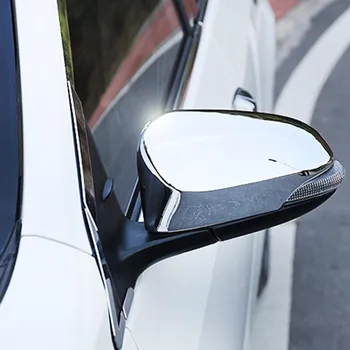 Для Toyota Yaris Vitz 2017 2018 ABS Хромированная отделка крышки зеркала заднего вида автомобиля, декоративные аксессуары для формования рамы 2шт