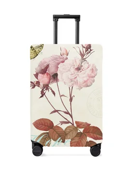 Винтажный чехол для багажа с цветочной бабочкой, эластичный чехол для чемодана, чехол для пыли для багажа, чехол для дорожного чемодана 18-32 дюймов